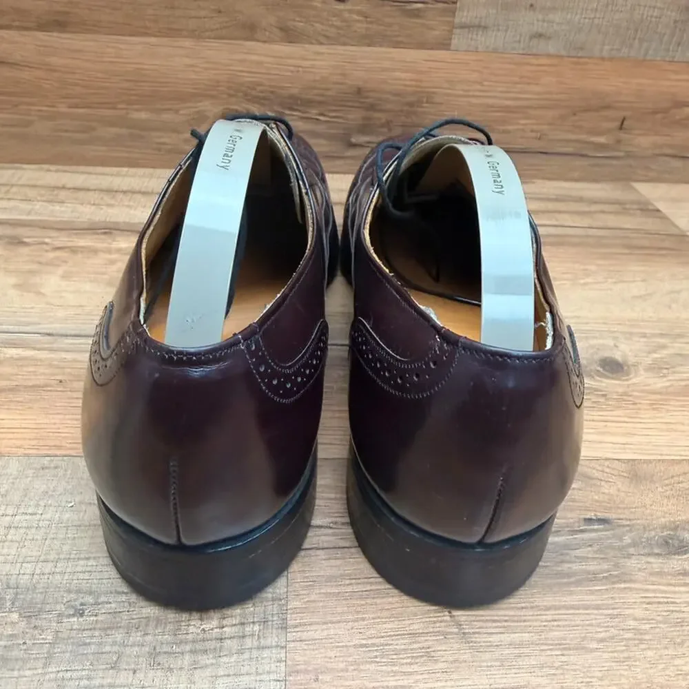 Johnston Murphy Optima Burgundy Men's 9D Brown Wingtip Oxford Shoes